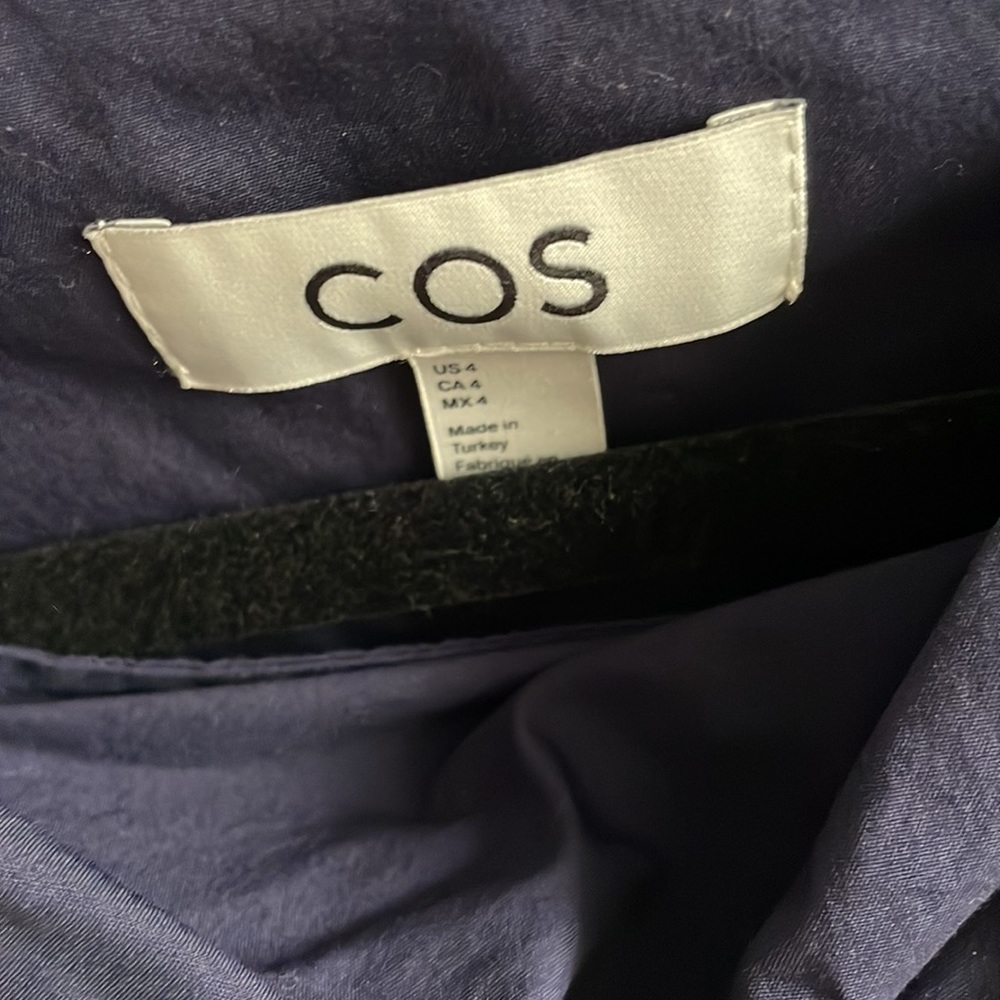 Cos navy roll neck tunic top, size 4 - Picture 5 of 7